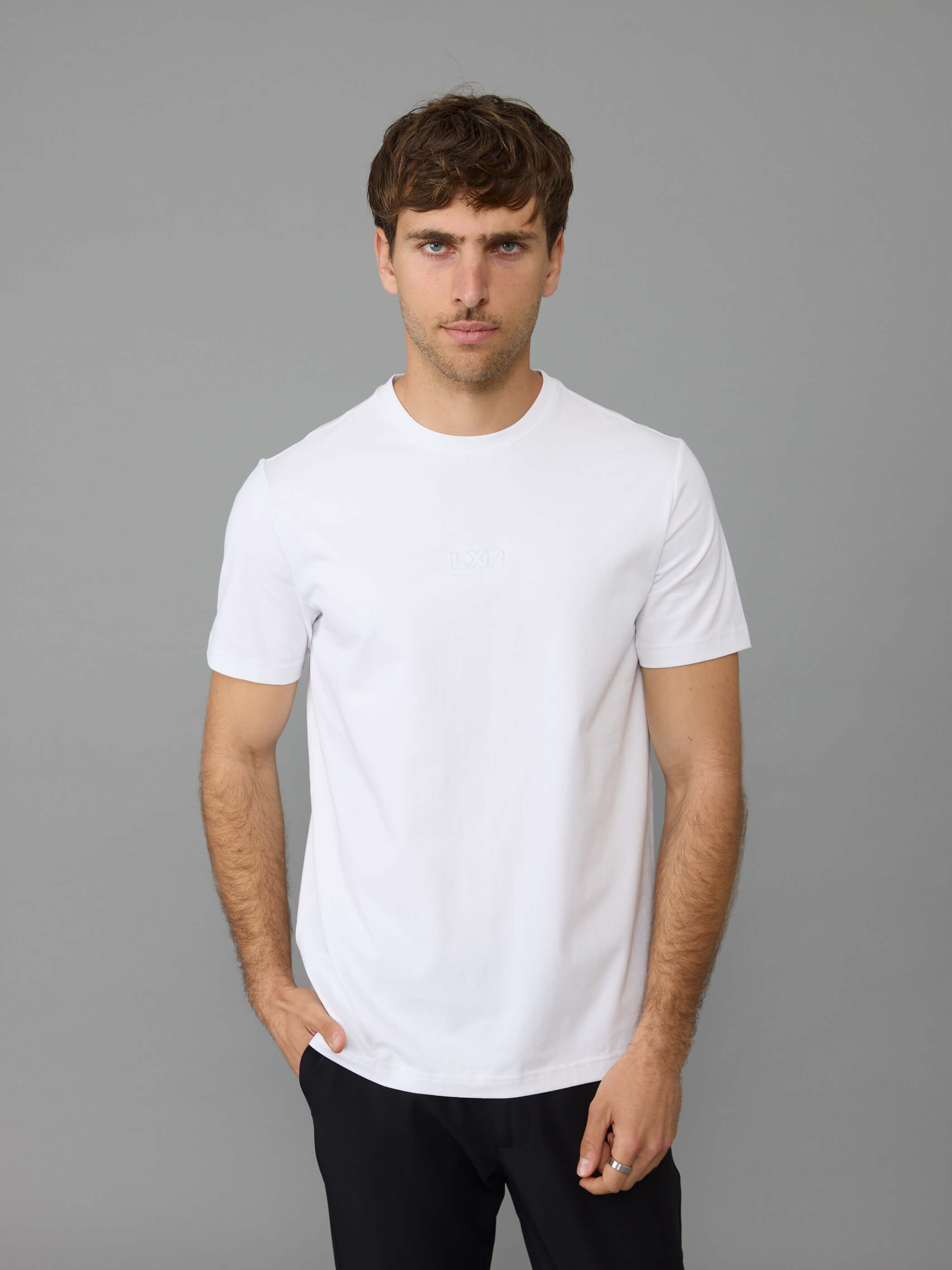 חולצת טישירט קצרה אליקסיר Chest Embroidered Logo גברים