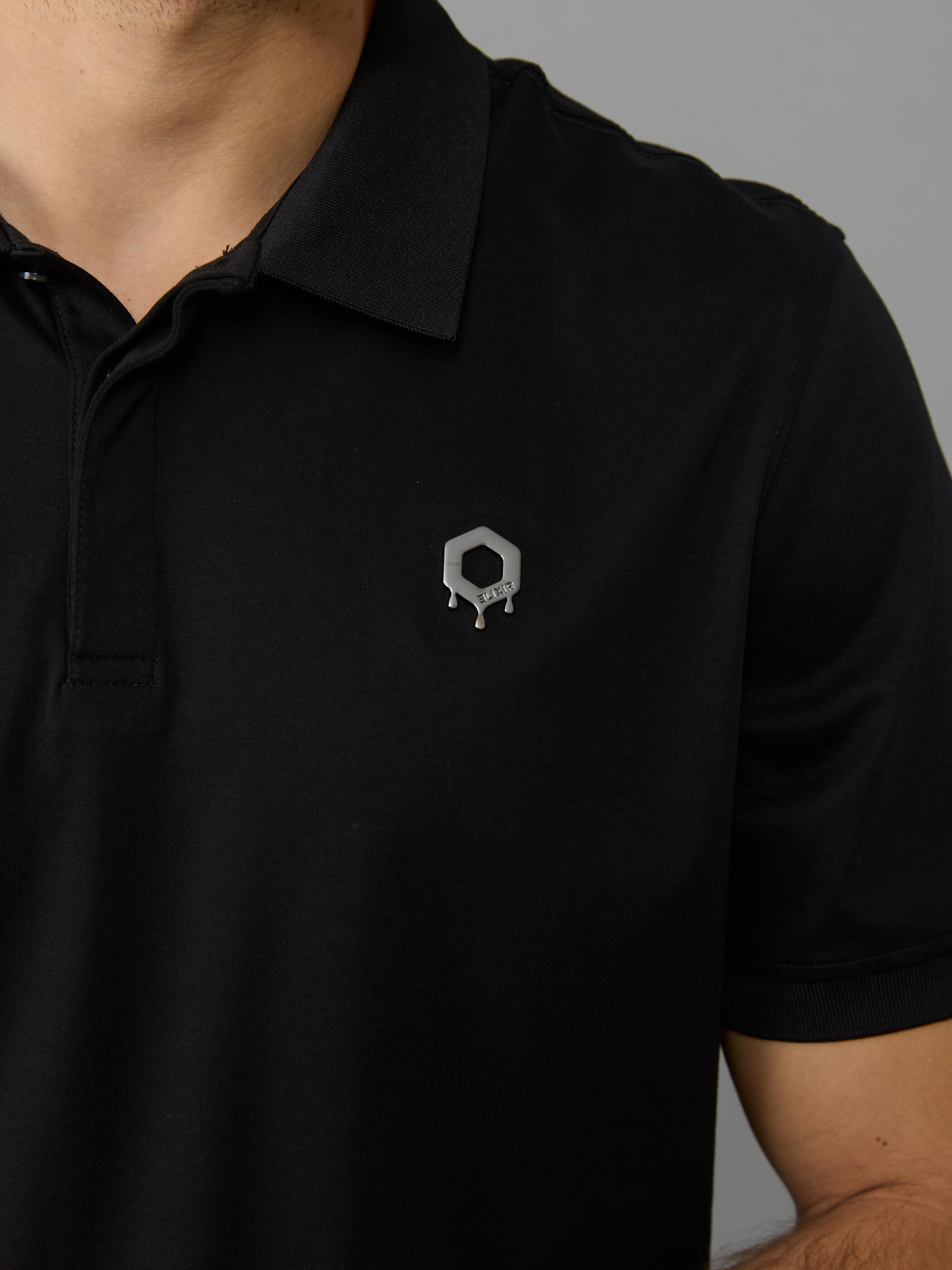 חולצת פולו אליקסיר Metal Logo גברים