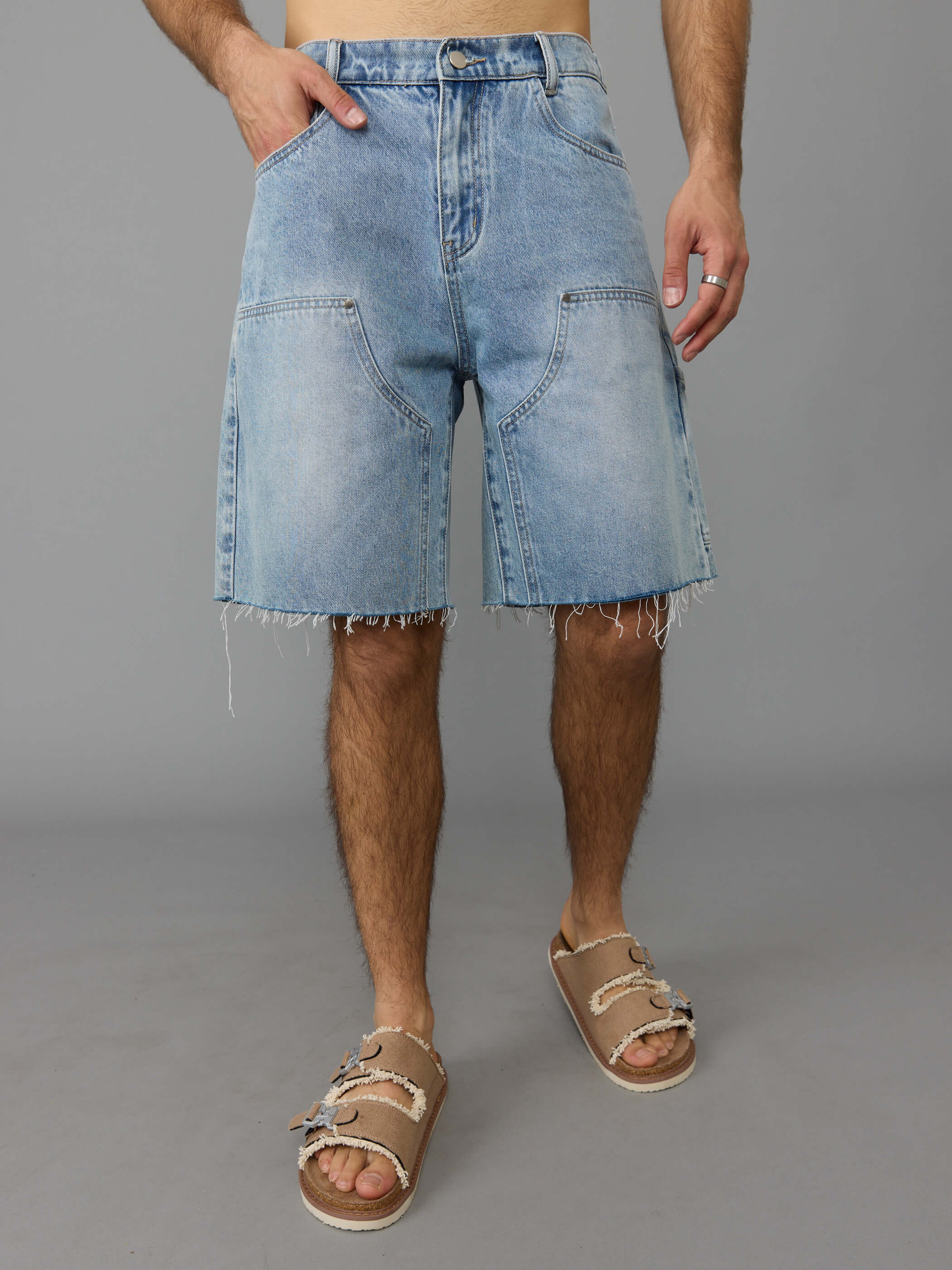 ג'ינס קצר אליקסיר Fringes גברים