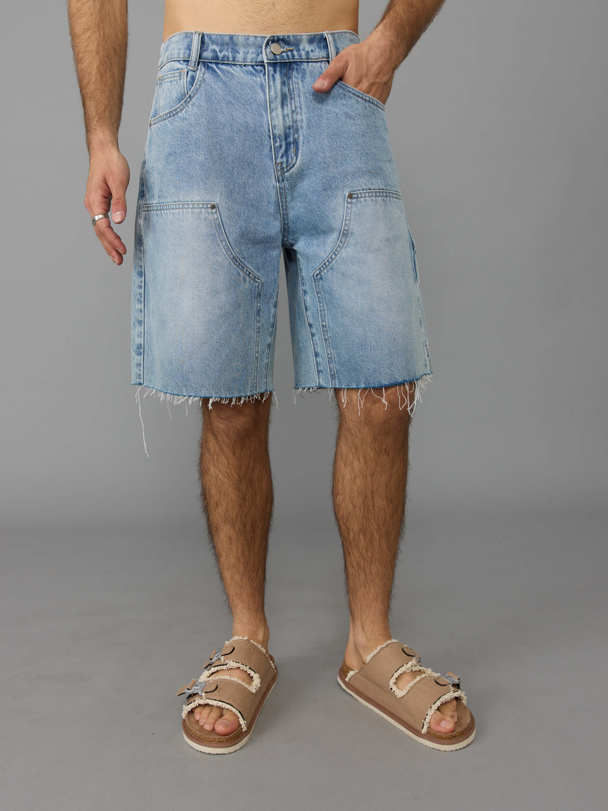 ג'ינס קצר אליקסיר Fringes גברים