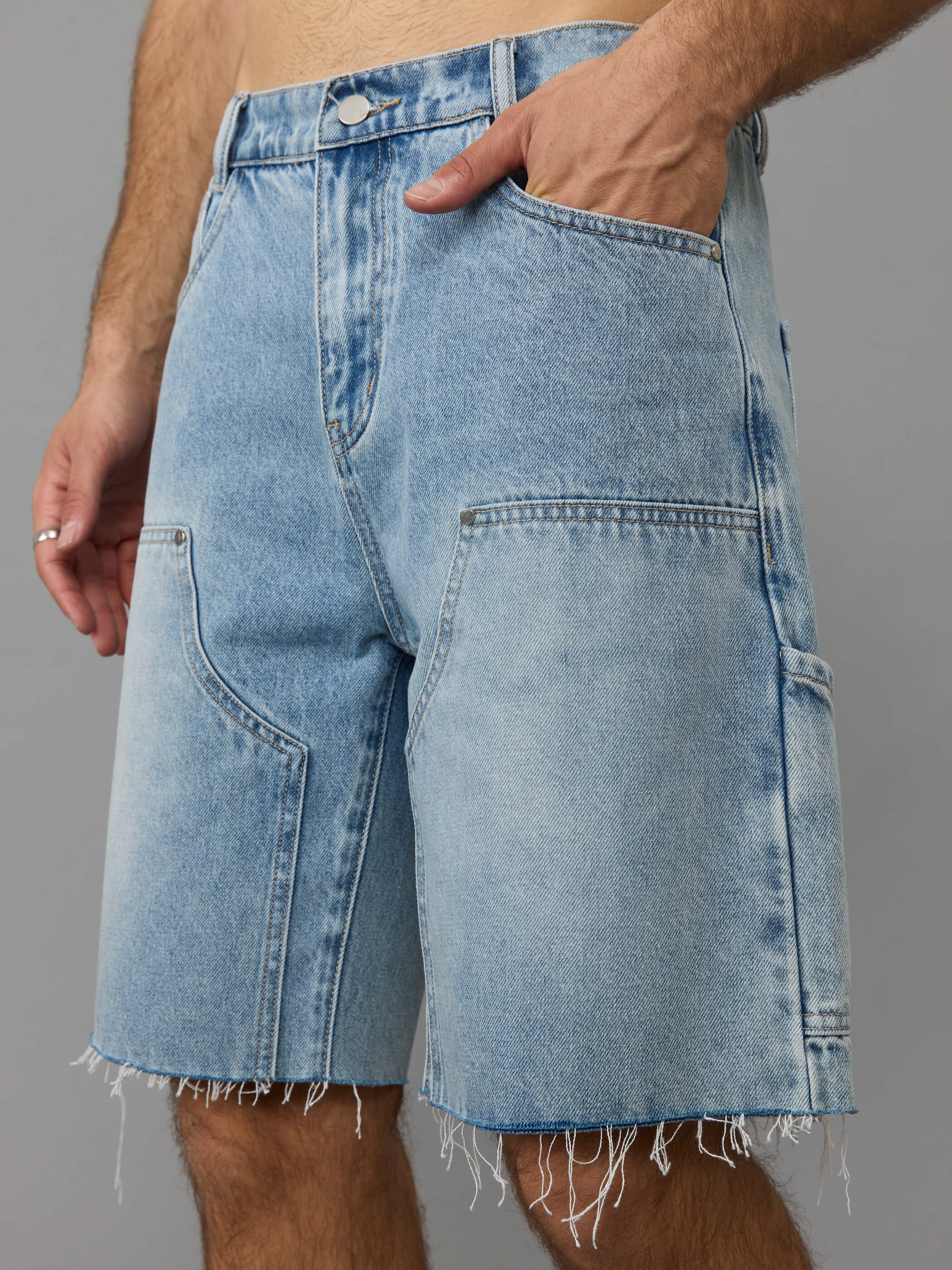 ג'ינס קצר אליקסיר Fringes גברים