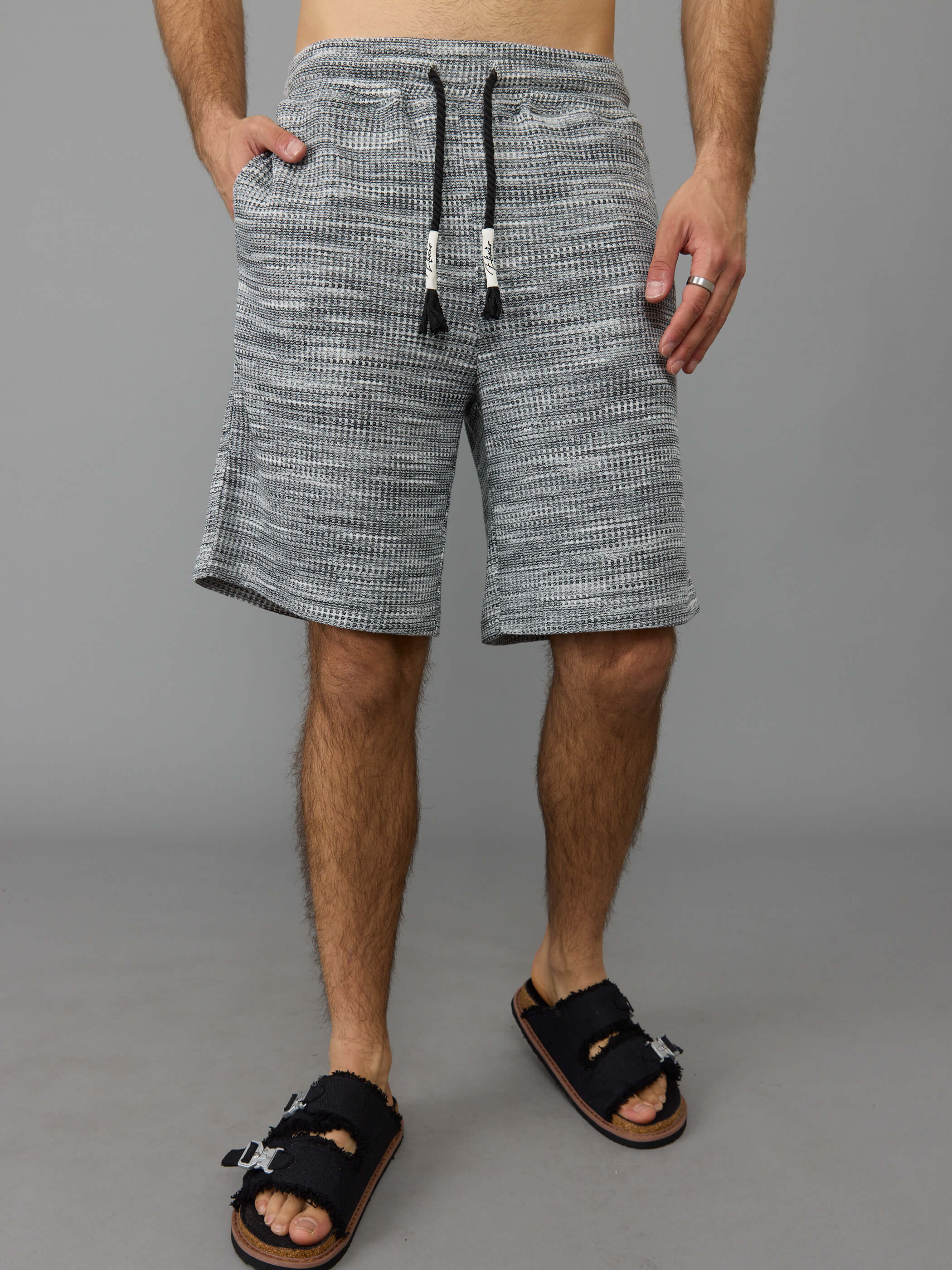 מכנס קצר אליקסיר Knitted Waffle גברים