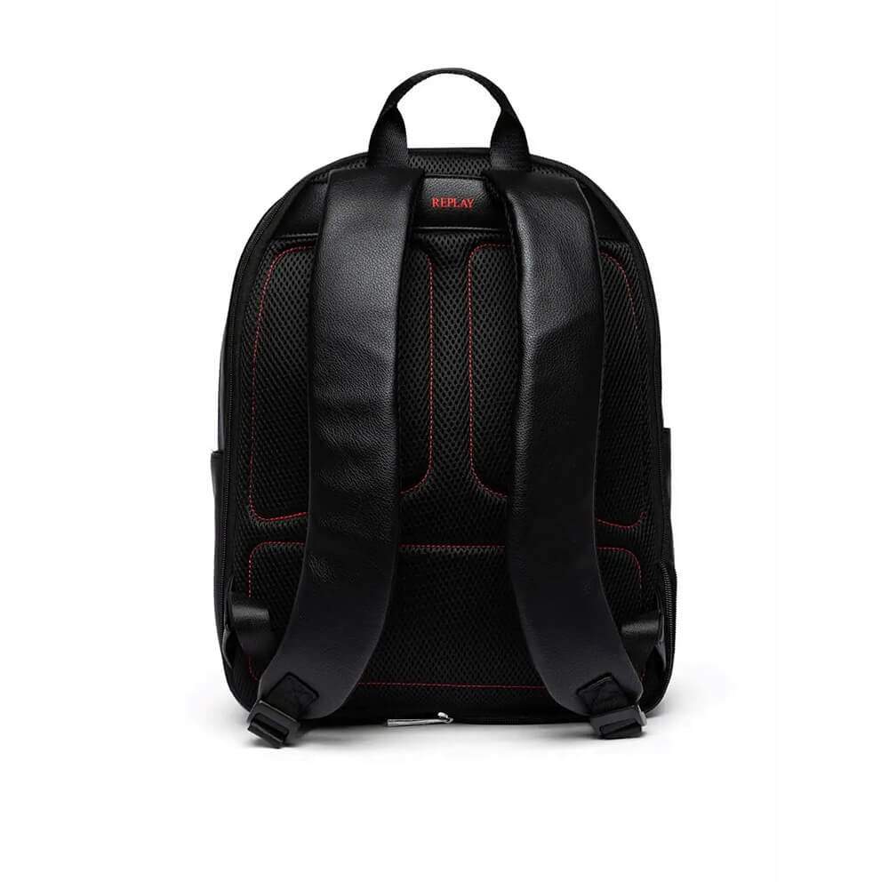 תיק גב ריפליי Hammered-Effect Pu גברים