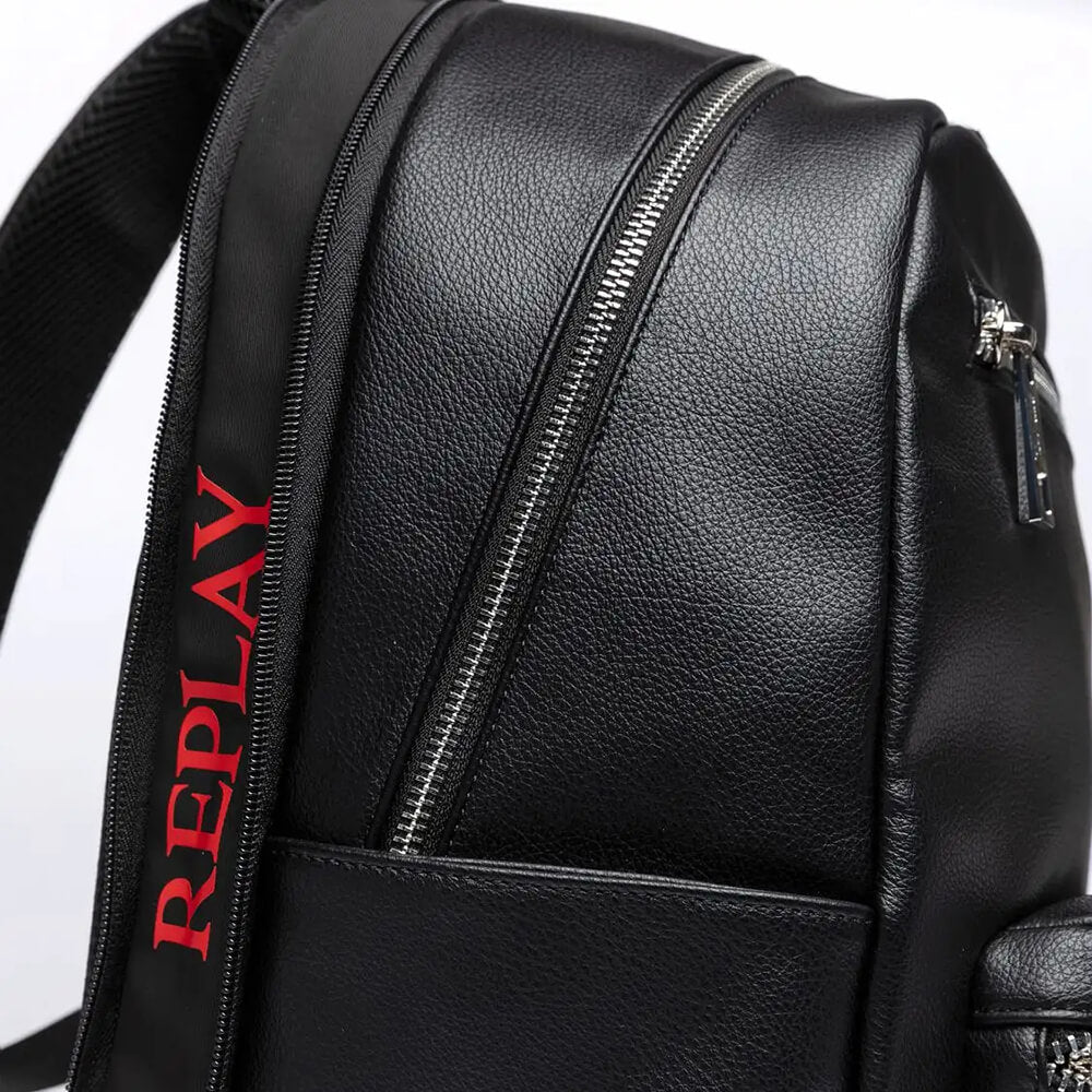 תיק גב ריפליי Hammered-Effect Pu גברים