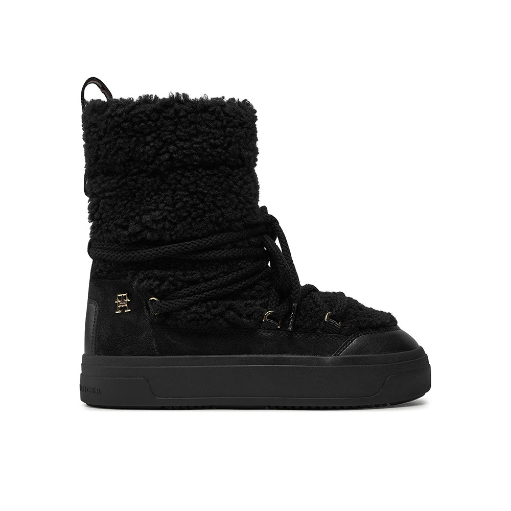 מגפי טומי הילפיגר Lace-Up Faux Shearling Snowboot נשים