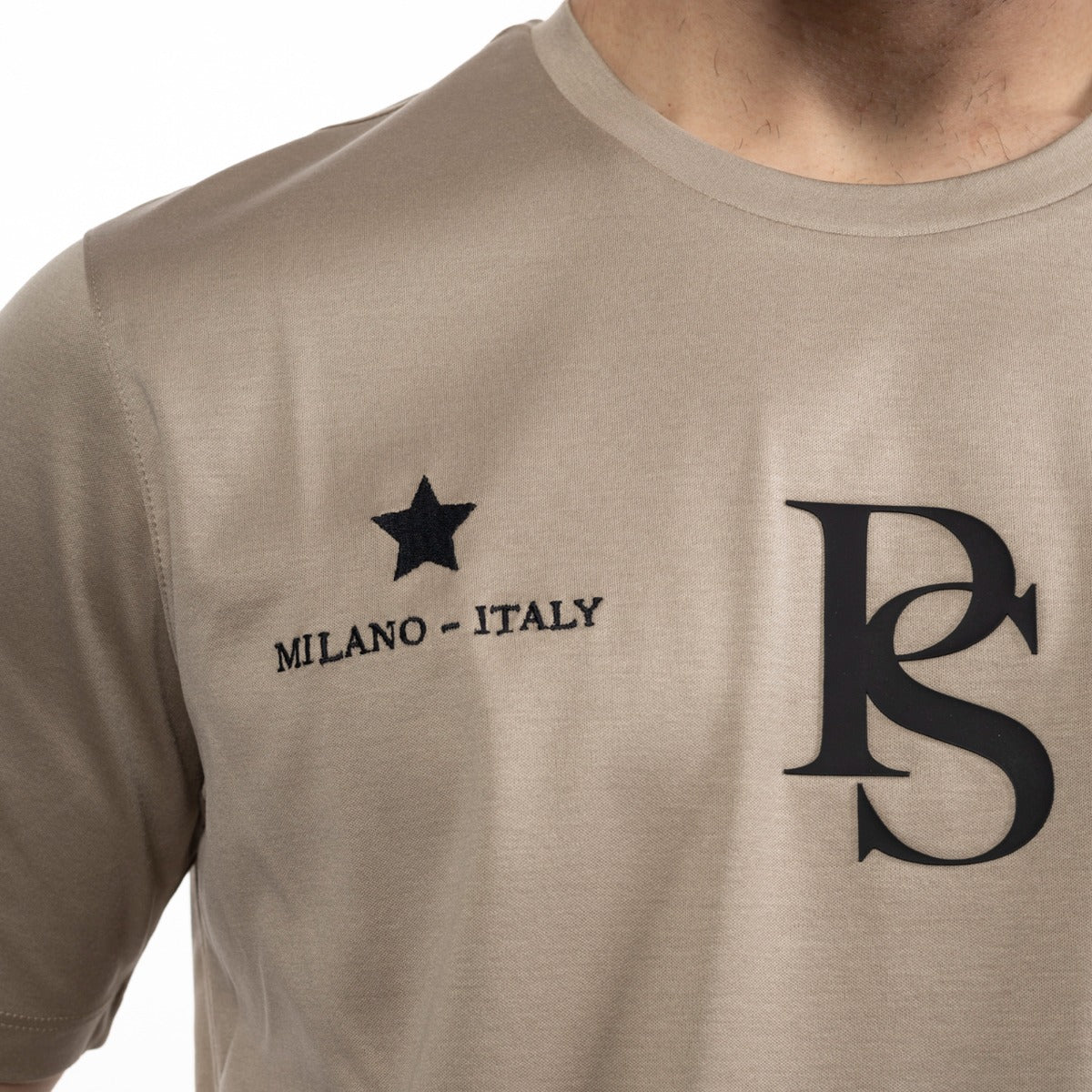 חולצת טישרט פול שארק קצרה PS Logo גברים