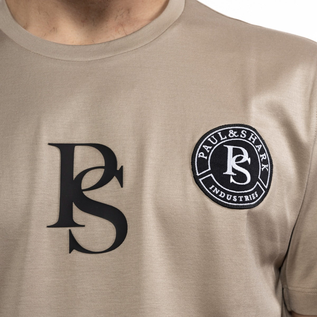 חולצת טישרט פול שארק קצרה PS Logo גברים