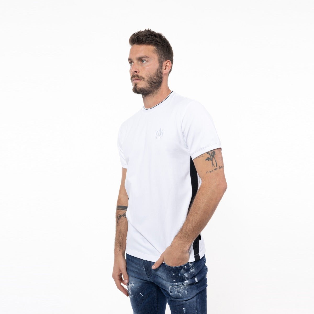 חולצת טישרט אלדו מורו קצרה Front Embroidered Logo גברים