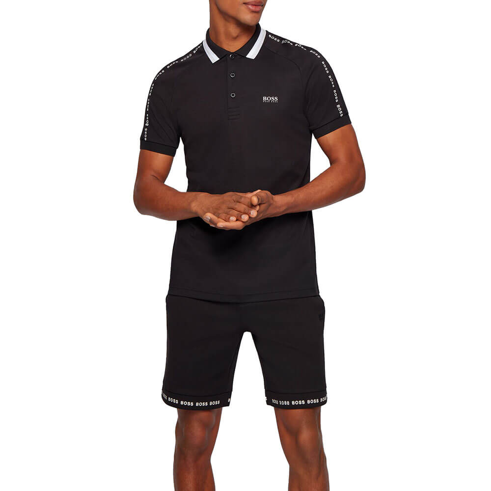חולצת פולו הוגו בוס קצרה Striped Collar גברים