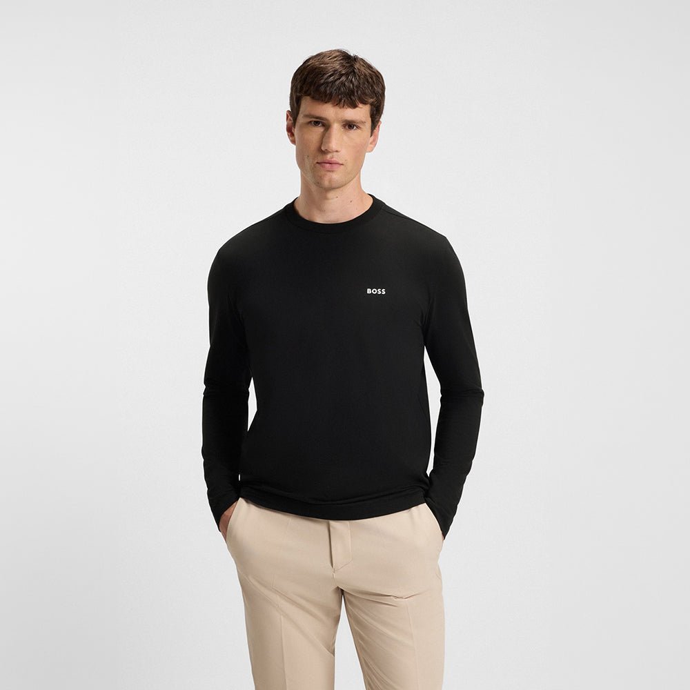 חולצת טישירט ארוכה הוגו בוס Contrast Logo גברים