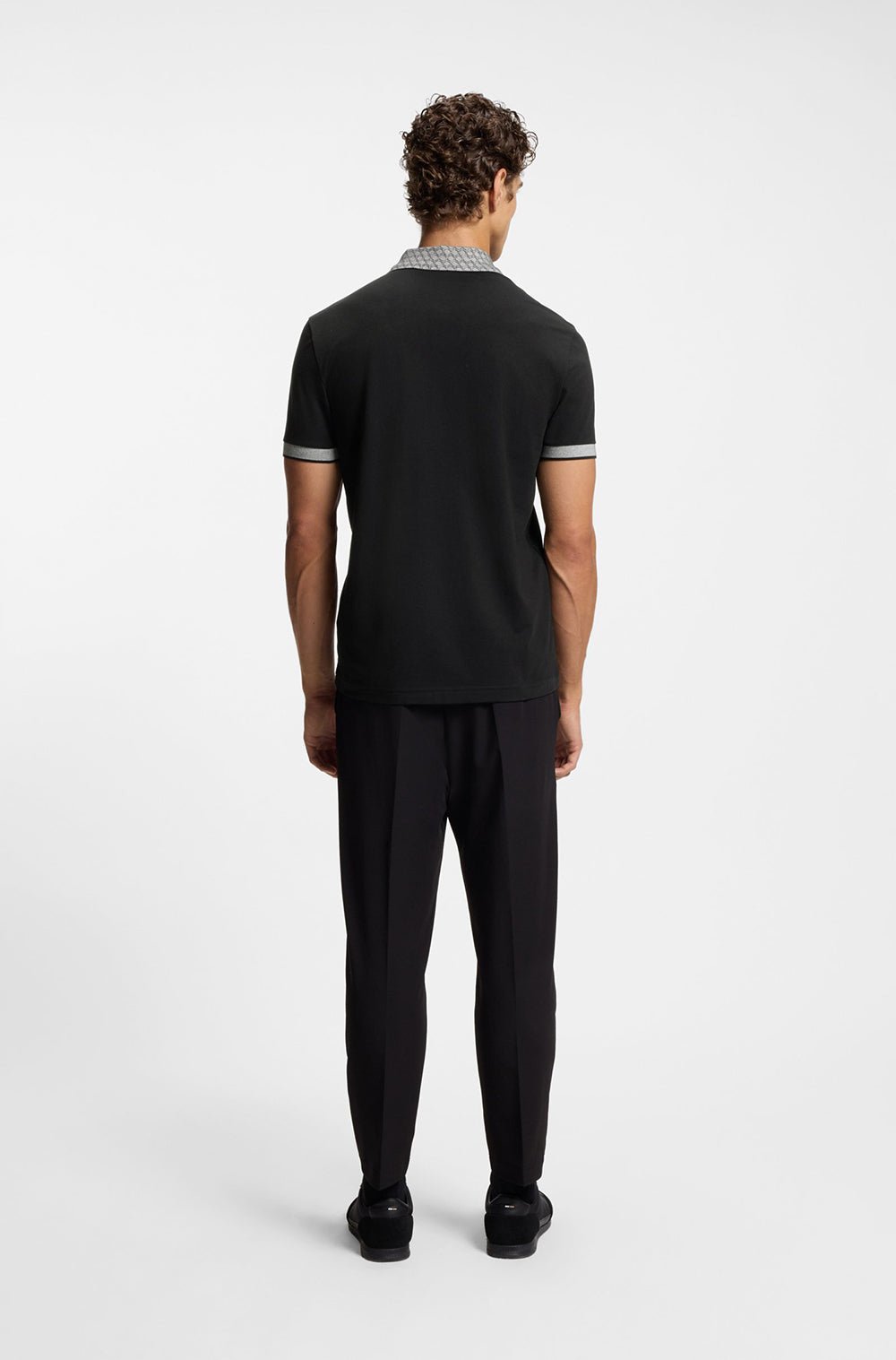 חולצת פולו הוגו בוס Stretch Cotton With Moisture Management גברים