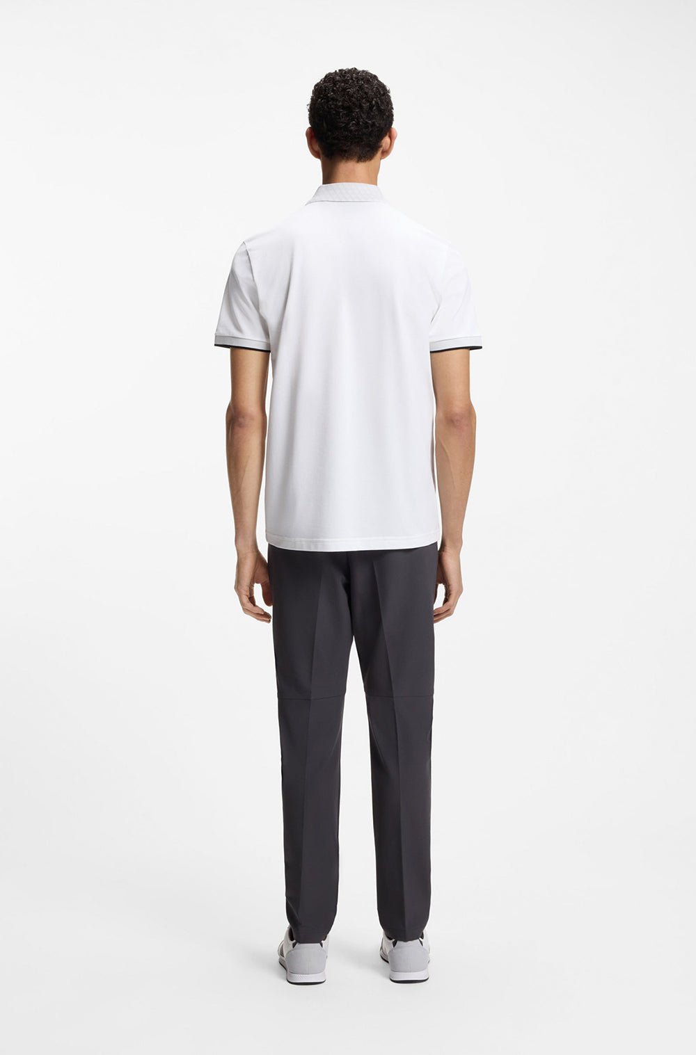 חולצת פולו הוגו בוס Stretch Cotton With Moisture Management גברים