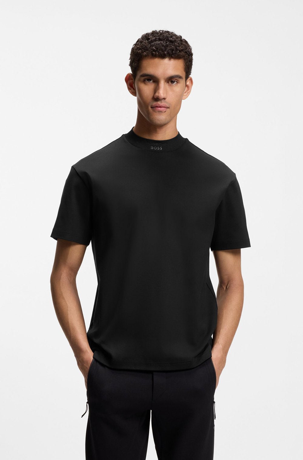 חולצת טישירט קצרה הוגו בוס Logo Collar גברים
