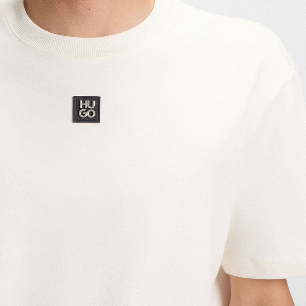 חולצת טישירט קצרה הוגו Stacked Logo גברים