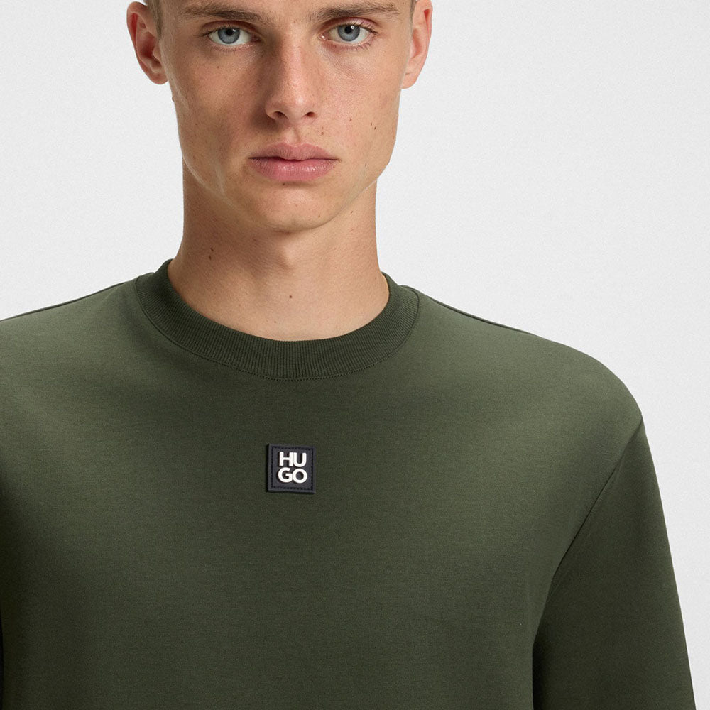 חולצת טישירט קצרה הוגו Stacked Logo גברים