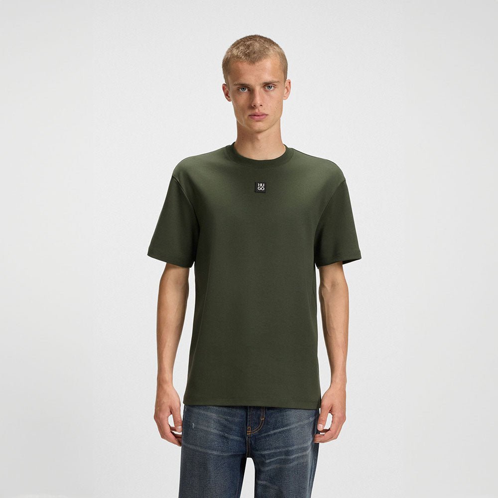 חולצת טישירט קצרה הוגו Stacked Logo גברים