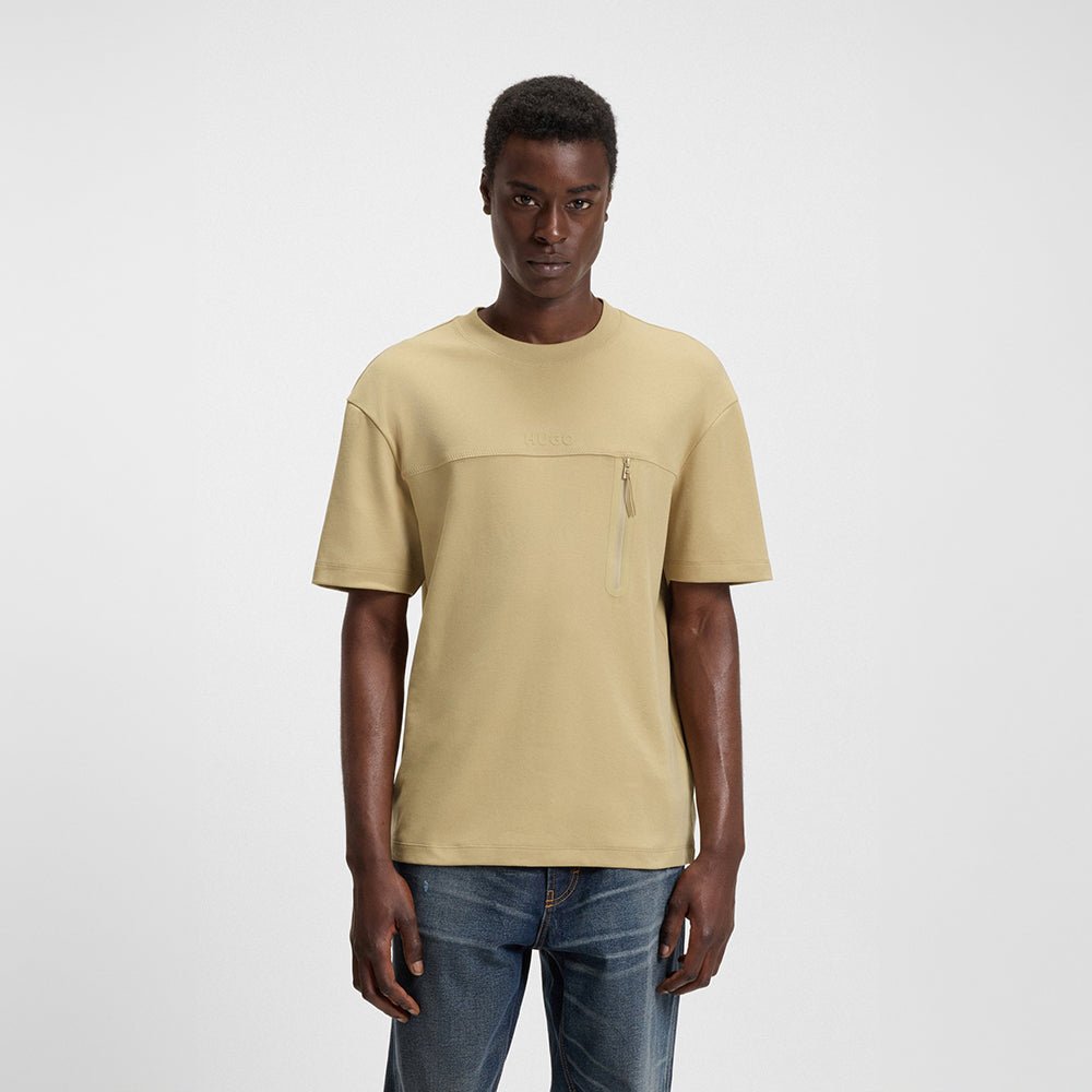 חולצת טישירט קצרה הוגו בוס Decorative Reflective Details גברים