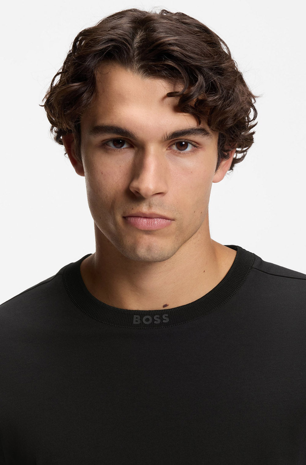 חולצת טישירט קצרה הוגו בוס Logo Crew Neck גברים