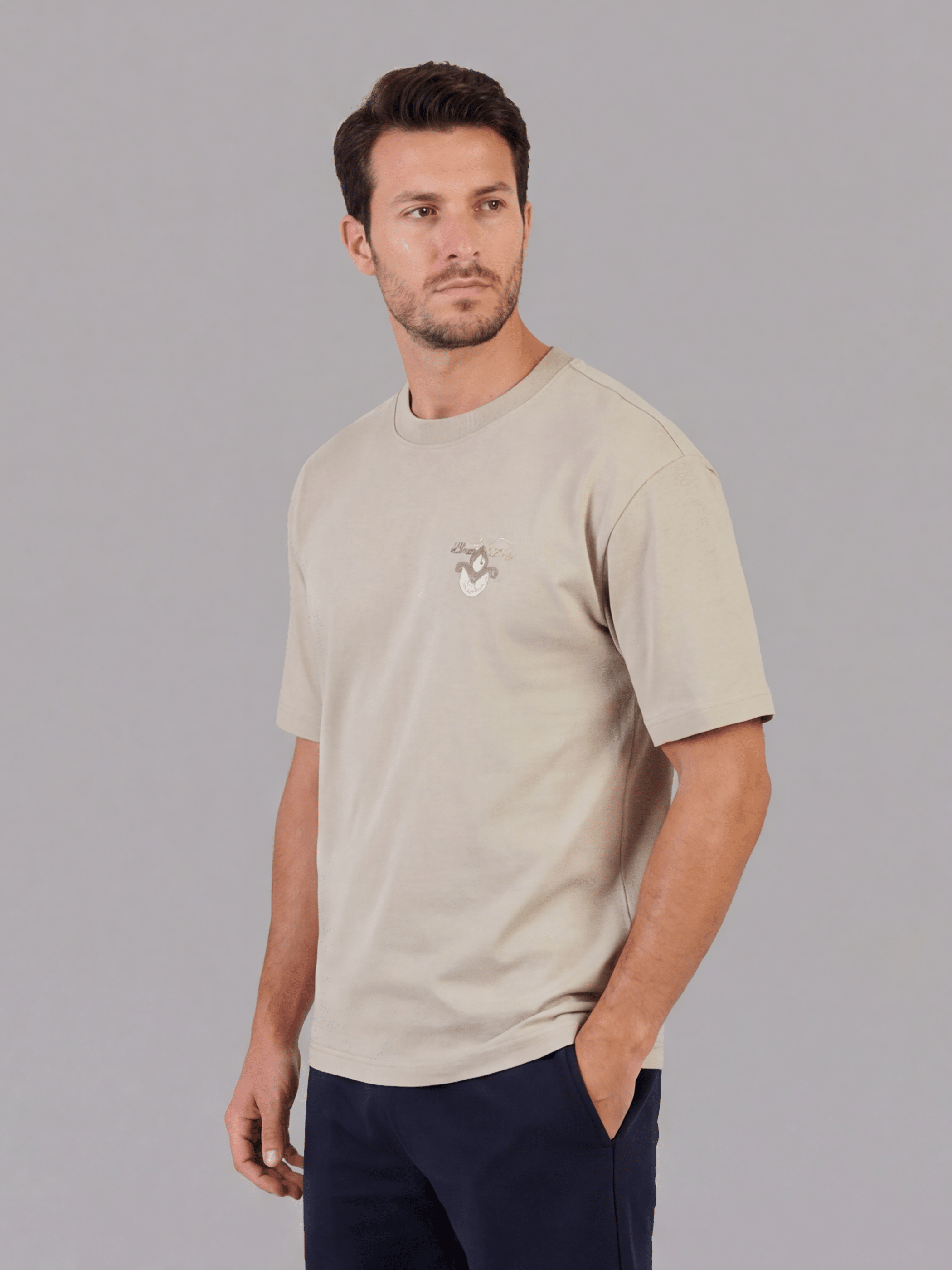 חולצת טישירט קצרה אליקסיר Back Embroidery גברים