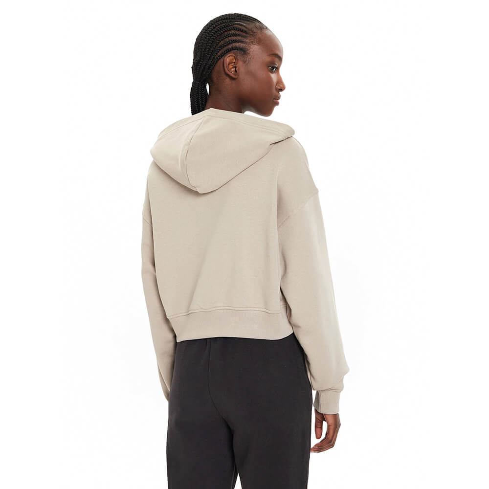 ג'קט קפוצ'ון קלווין קליין Cropped Zip Up Hoodie נשים