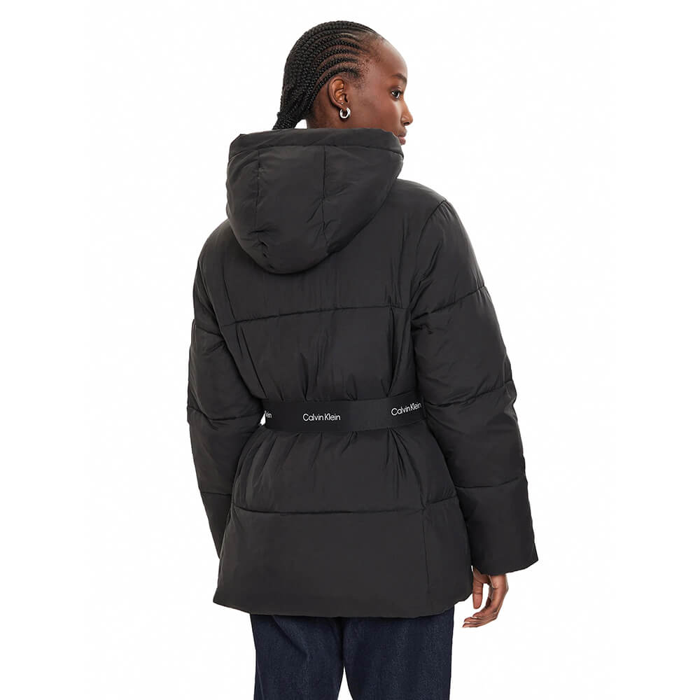 מעיל קלווין קליין Logo Belt Puffer נשים