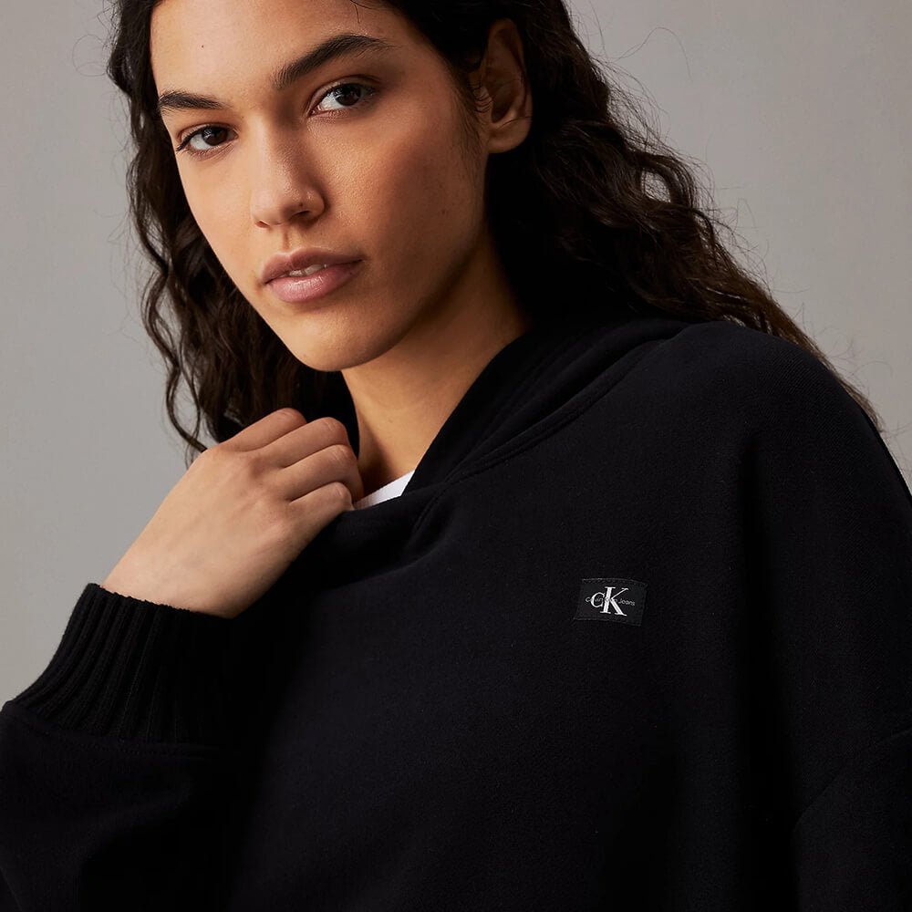 קפוצ'ון קלווין קליין Relaxed Cotton Terry נשים