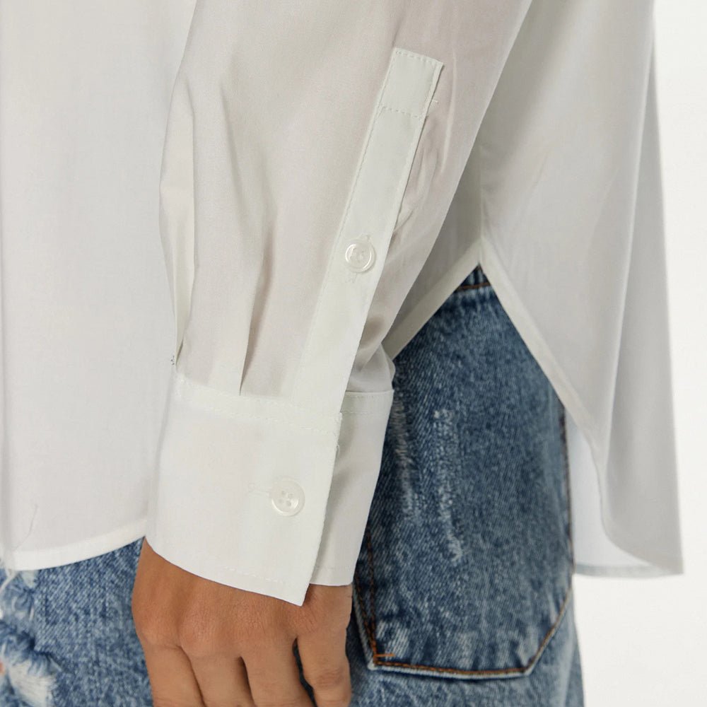 חולצה מכופתרת קלווין קליין Woven Label Relaxed נשים