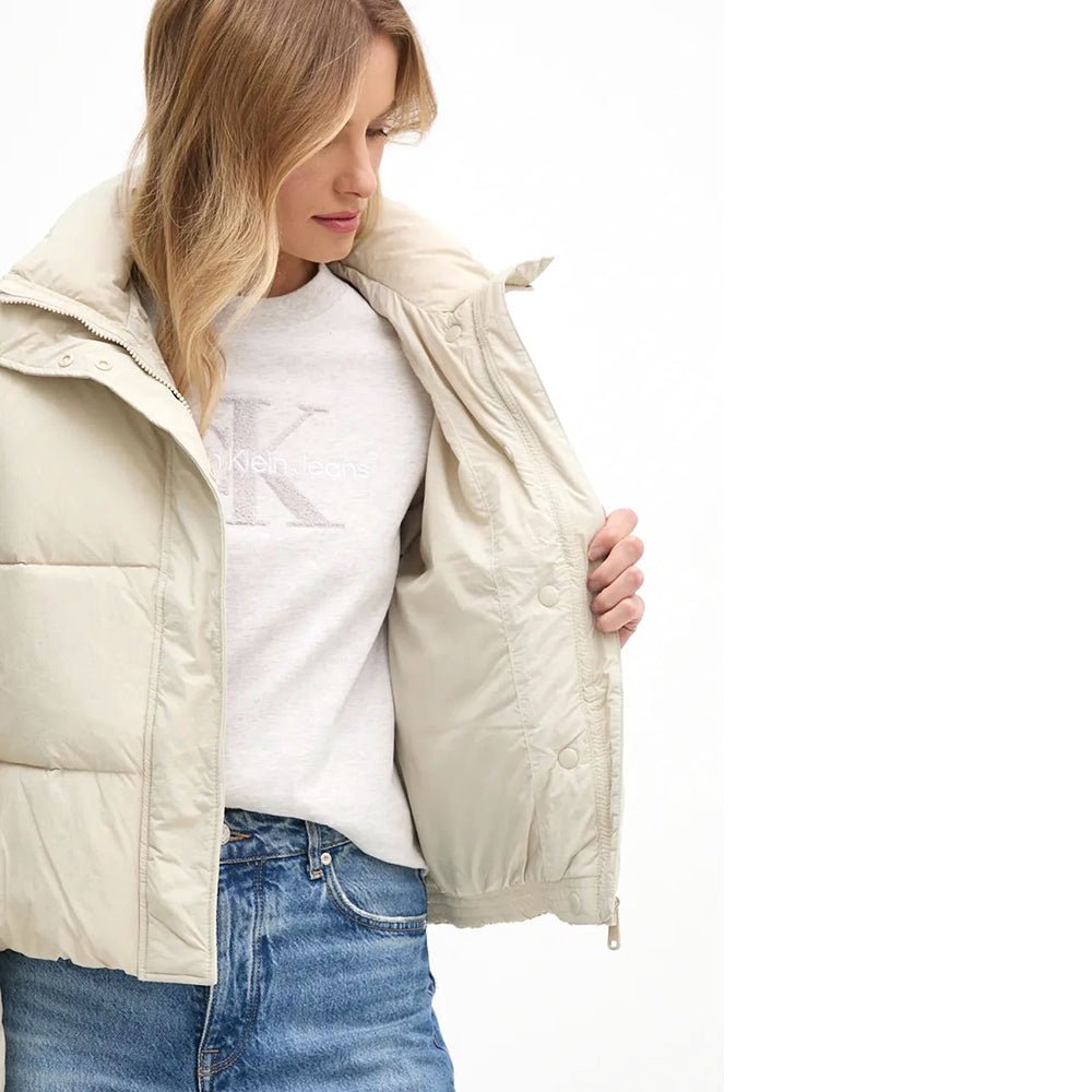 מעיל קלווין קליין Relaxed Chenille Logo Puffer נשים