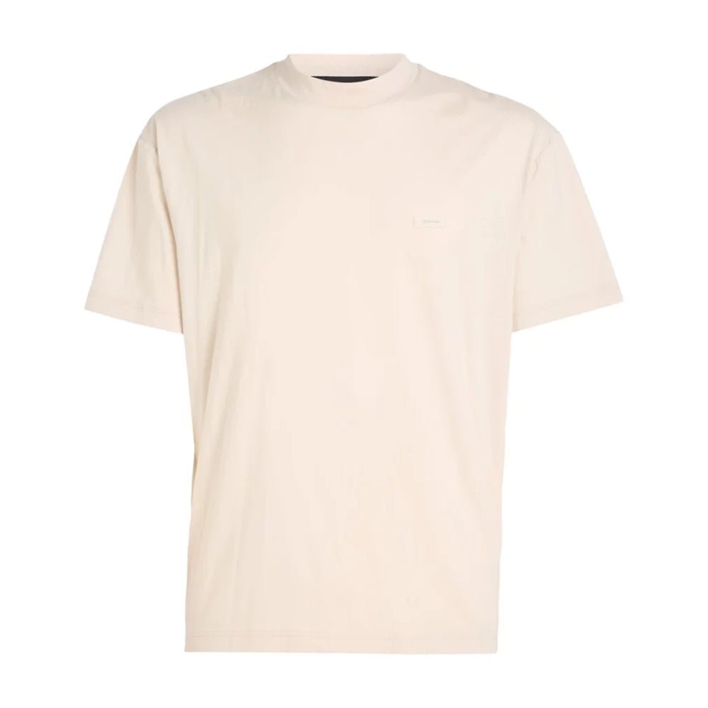 חולצת טישירט קצרה עם פאץ' לוגו קלווין קליין גברים