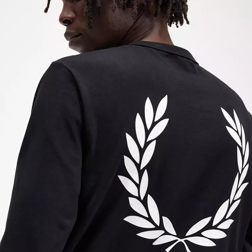 חולצת טישרט ארוכה פרד פרי Front & Back Graphic גברים