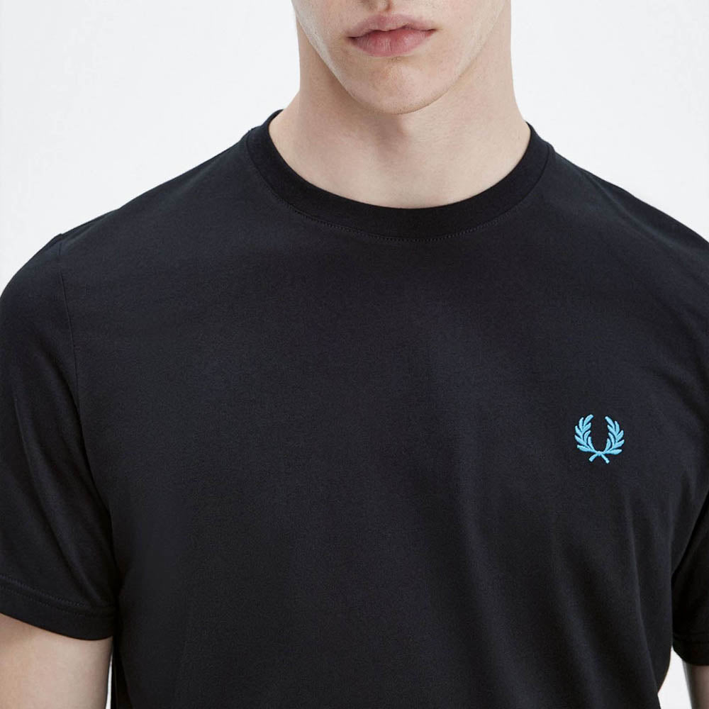 חולצת טישרט פרד פרי קצרה Laurel Wreath Graphic גברים