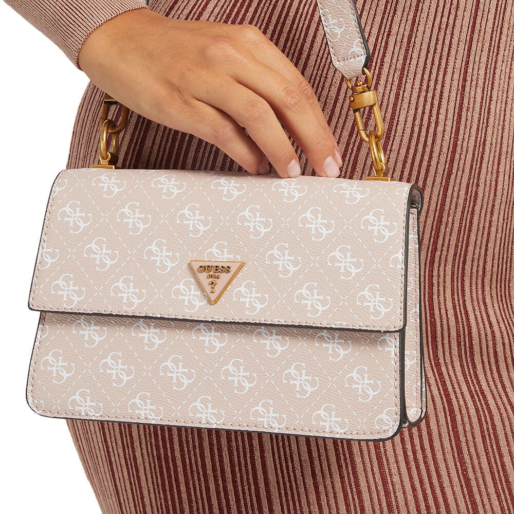 תיק צד Guess לוגו משולש נשים