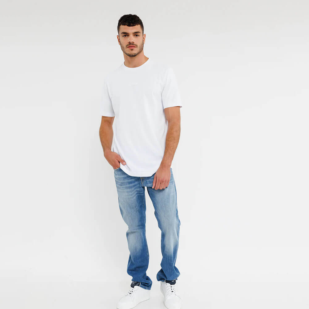 חולצת טישרט ריפליי קצרה  Center Logo גברים