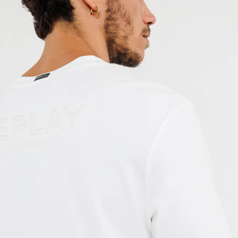 חולצת טישרט ריפליי קצרה  R Patch Logo גברים