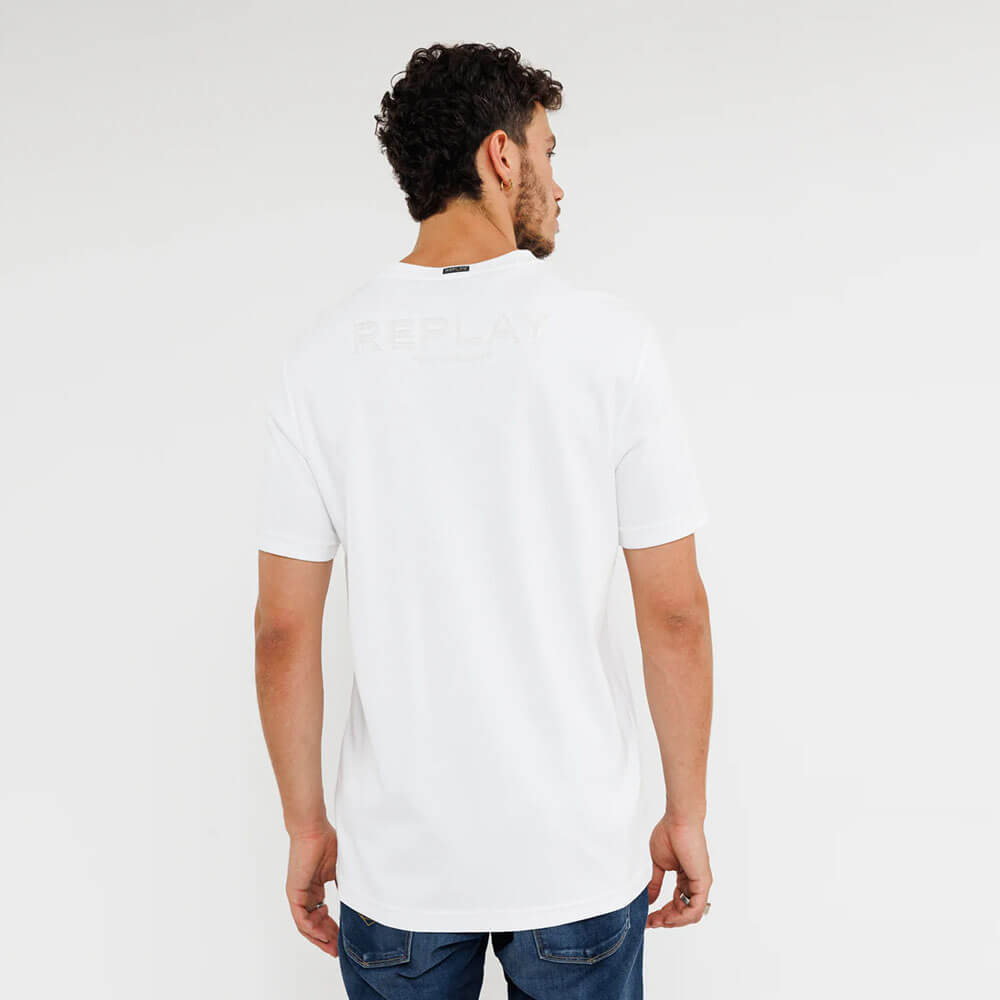 חולצת טישרט ריפליי קצרה  R Patch Logo גברים