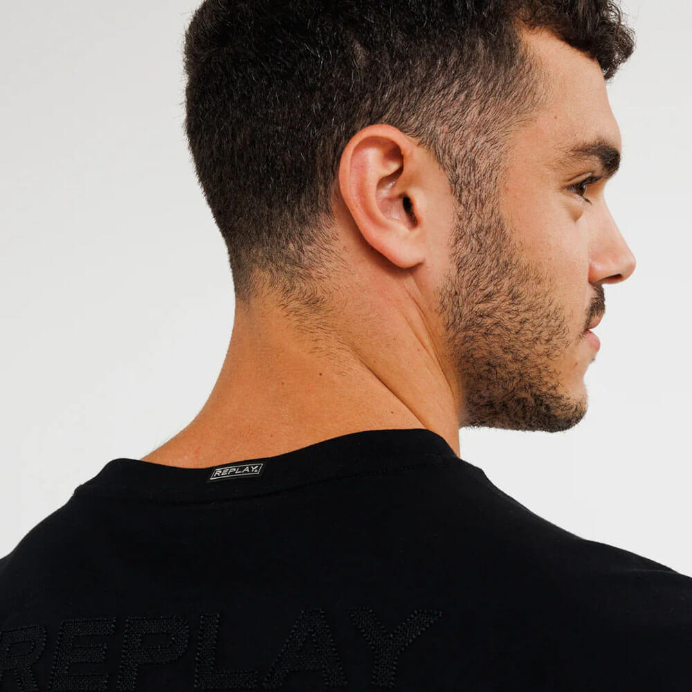 חולצת טישרט ריפליי קצרה  R Patch Logo גברים