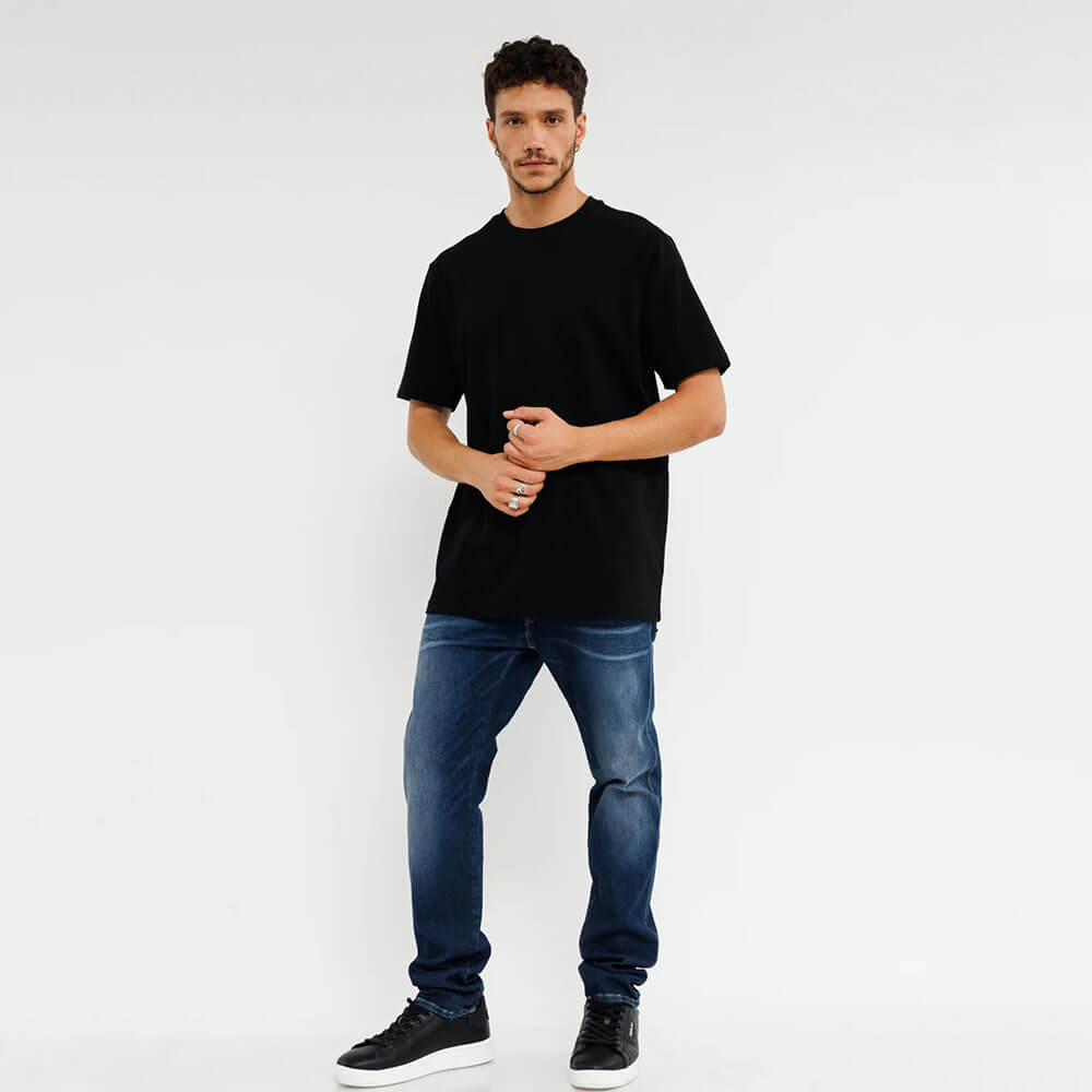 חולצת טישרט ריפליי קצרה  Logo Side גברים