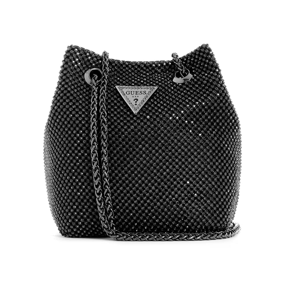 תיק ערב Guess נשים Lua Rhinestone Mesh Mini Pouch