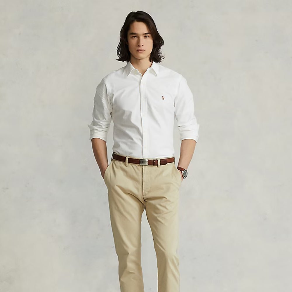 חולצה מכופתרת פולו ראלף לורן עם לוגו המותג גברים