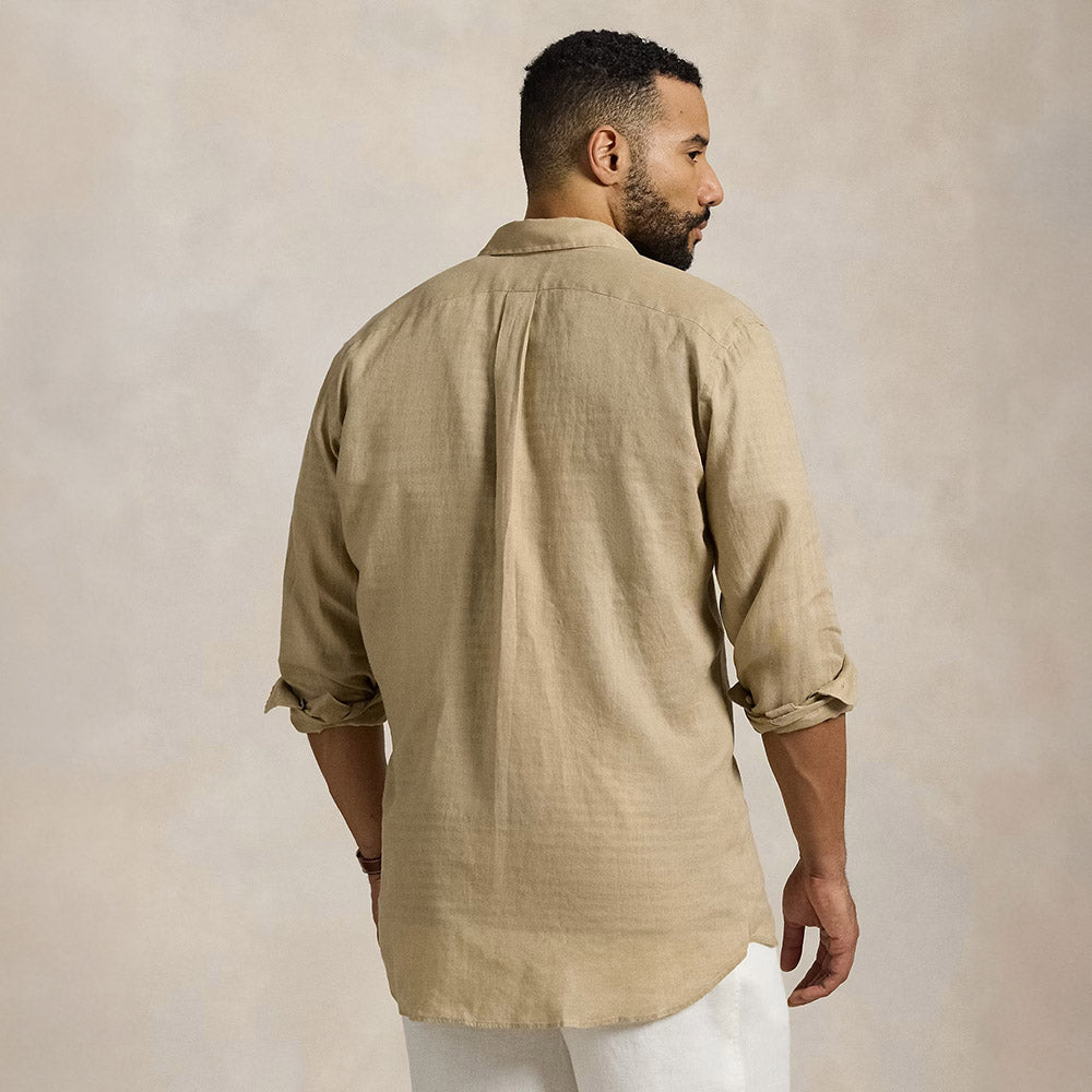 חולצה מכופתרת פולו ראלף לורן Linen גברים