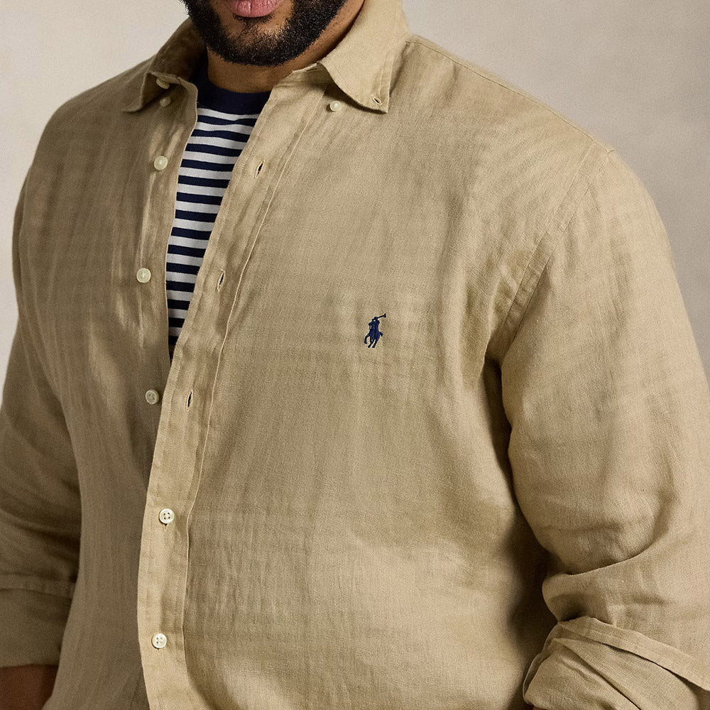 חולצה מכופתרת פולו ראלף לורן Linen גברים