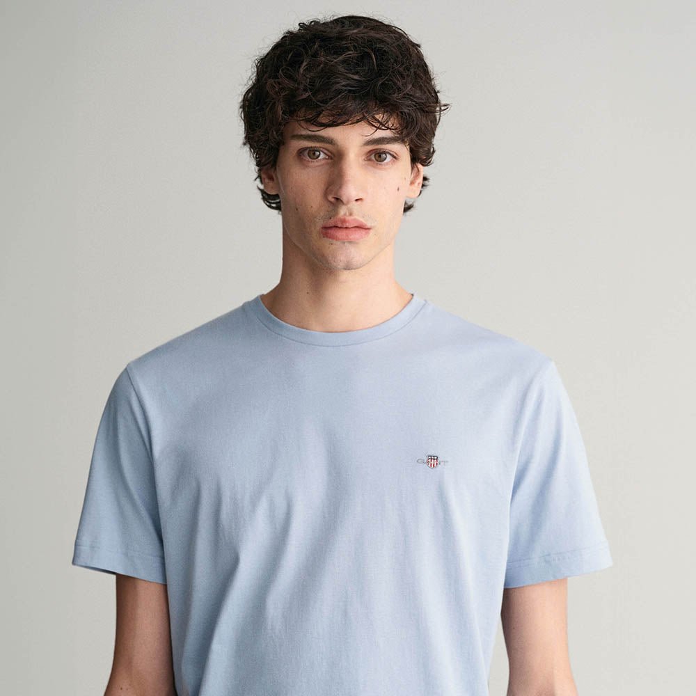 חולצת טישרט קצרה גאנט Shield Logo גברים