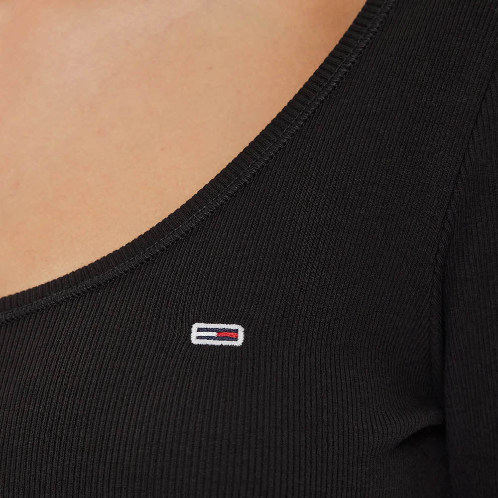 חולצת טישרט טומי הילפיגר עם כפתורים Slim Button Thru נשים