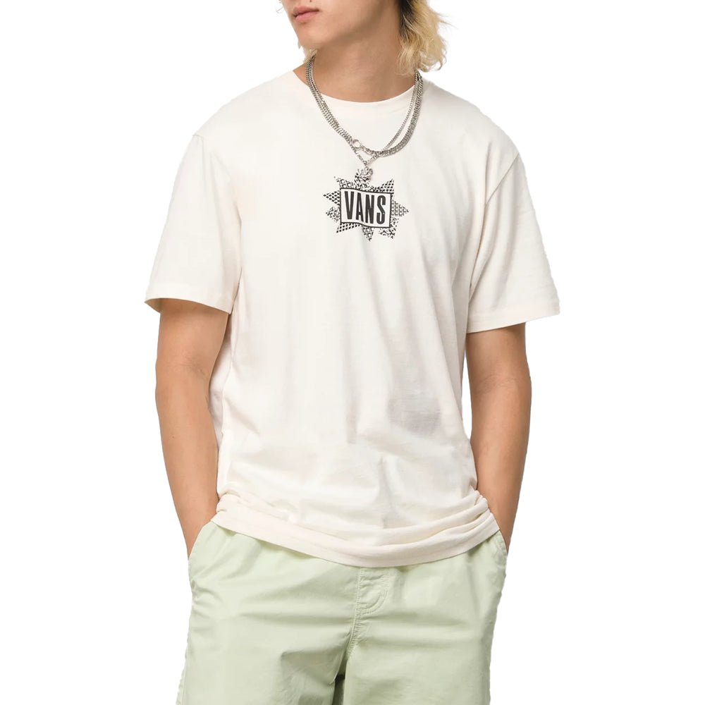 חולצת טישירט קצרה ואנס הדפס מאחור גברים