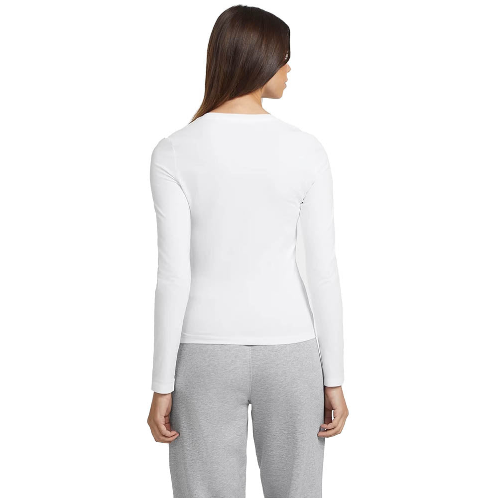 חולצת טישרט ארוכה Guess Slim Logo E - Mid Organic Stretch נשים