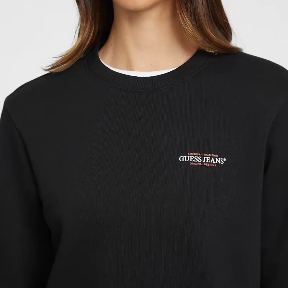 סווטשירט Guess Reg Mini Ameri - Organic Soft Fleece נשים