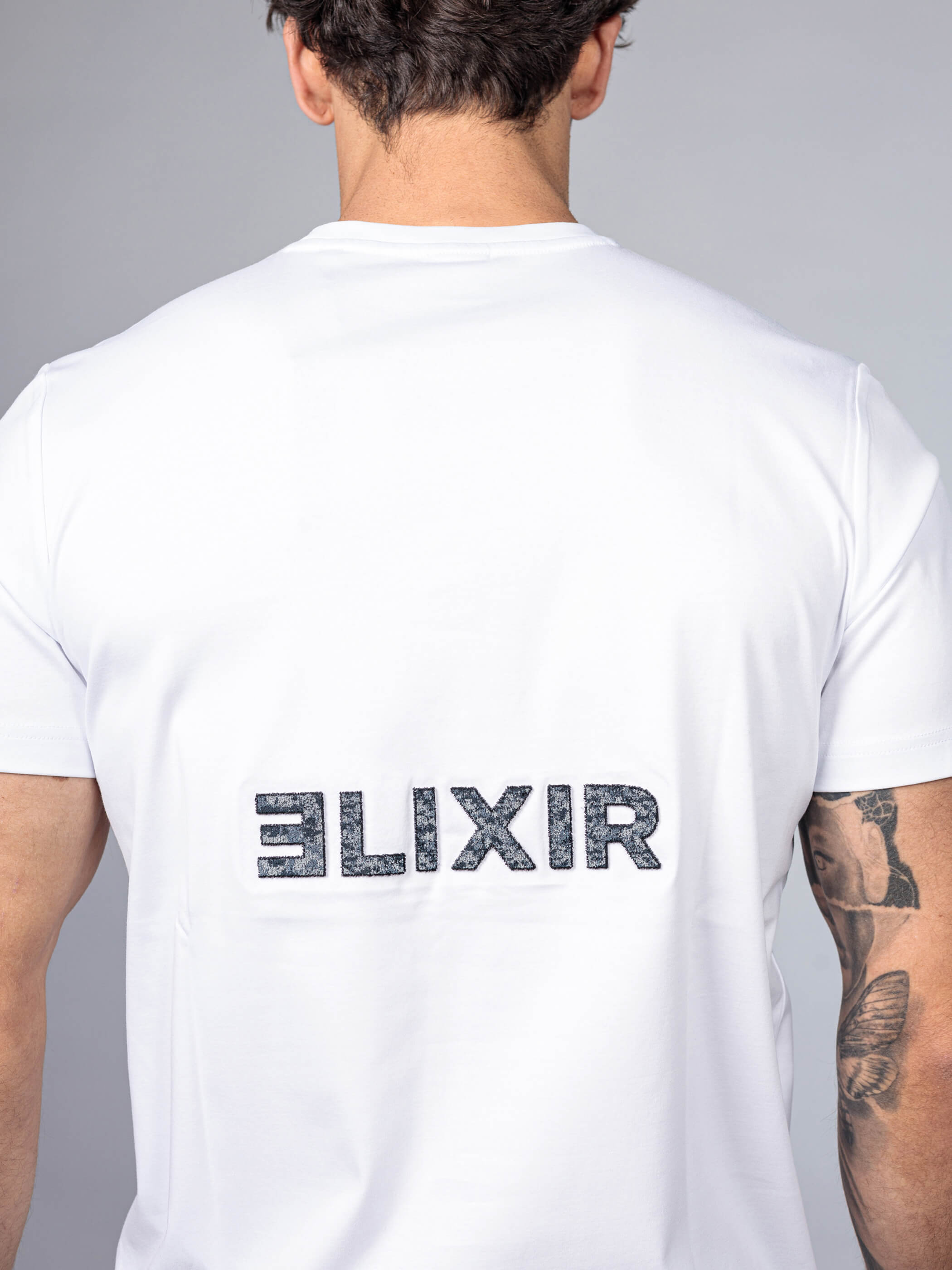 חולצת טישירט קצרה אליקסיר Back Logo גברים