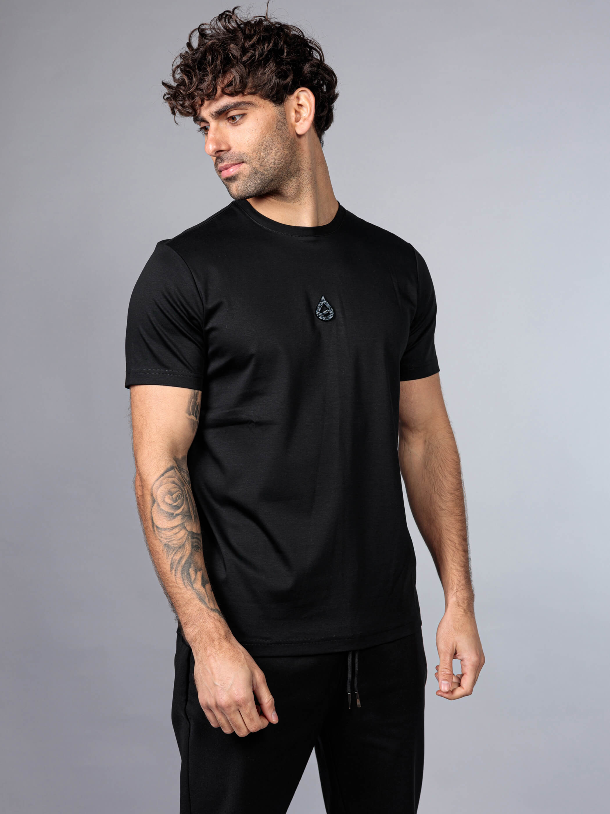 חולצת טישירט קצרה אליקסיר Back Logo גברים