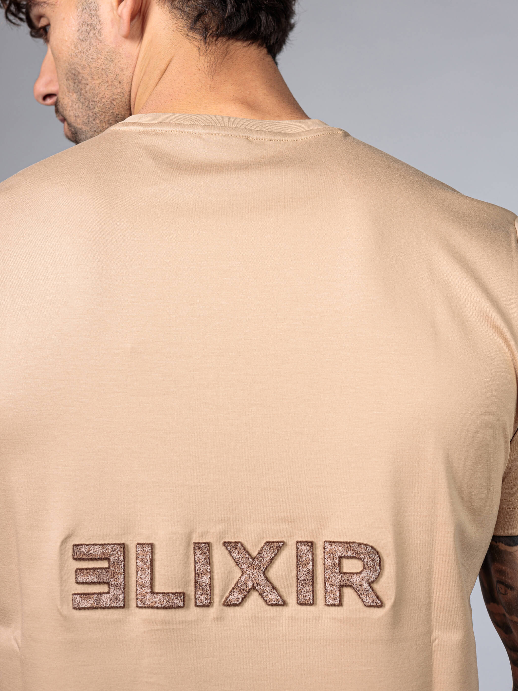 חולצת טישירט קצרה אליקסיר Back Logo גברים