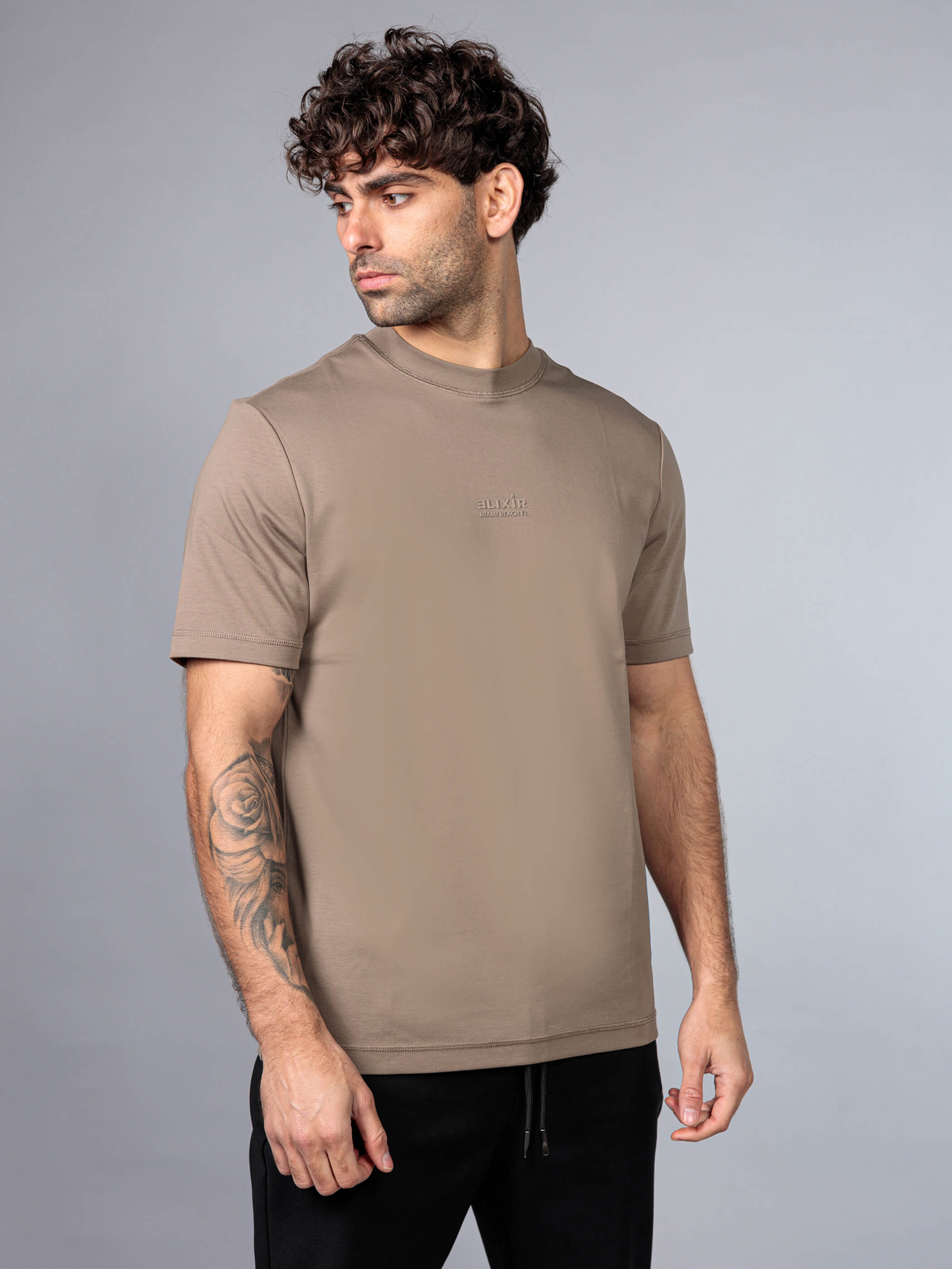 חולצת טישירט קצרה אליקסיר Center Classic Logo גברים